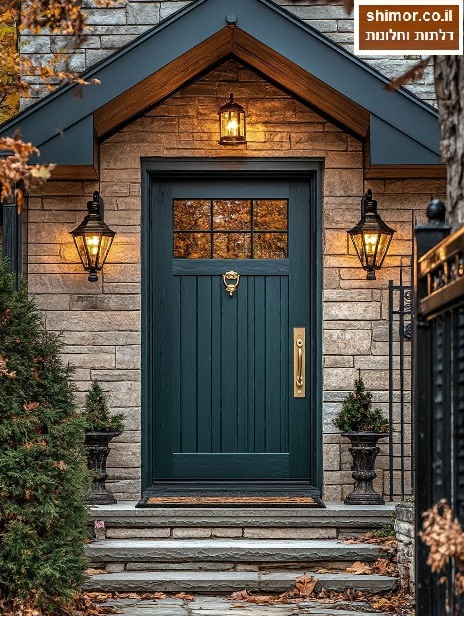 דלת עץ מלא בסגנון שימור